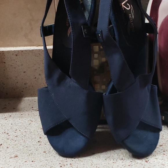 A2 BY AEROSOLES BLUE ROTMAIL FABRIC SANDALS SZ 9 - Picture 2 of 9